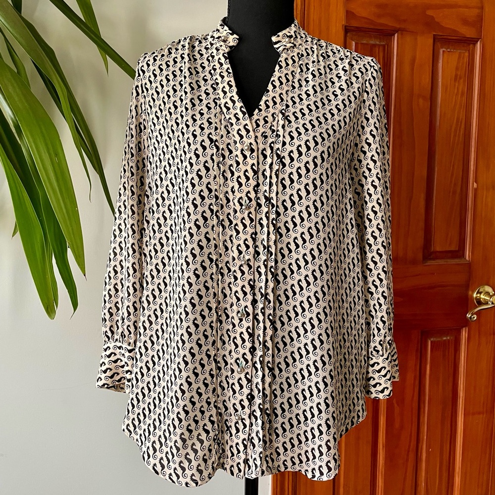 Moulinette Soeurs Blouse, Seahorse pattern